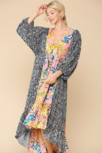 Load image into Gallery viewer, Floral Print V-neck Side Pocket Ruffled Dress
