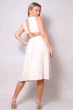 Load image into Gallery viewer, Sleeveless Back Cutout Linen Midi Dress
