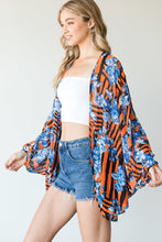 Load image into Gallery viewer, Stripes And Floral Print Lightweight Kimono
