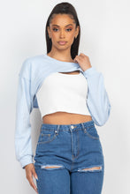 Load image into Gallery viewer, Ribbed Sleeveless Top With Shrug Sweater
