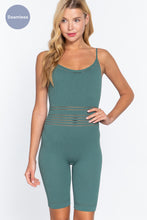 Load image into Gallery viewer, Round Neck Pointelle Detail Seamless Rib Romper
