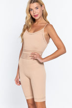Load image into Gallery viewer, Round Neck Pointelle Detail Seamless Rib Romper

