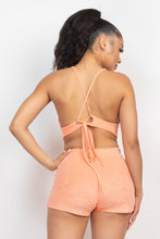 Load image into Gallery viewer, Terry Towel Bralette Top &amp; Mini Shorts Set
