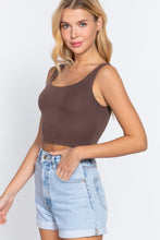 Load image into Gallery viewer, Scoop Neck 2 Ply Crop Tank Top
