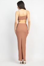 Load image into Gallery viewer, Cutout Back Slit V-neck Maxi Dress
