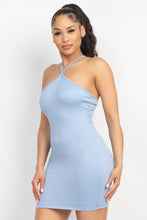 Load image into Gallery viewer, Halter Neck Ribbed Seamless Cut-out Dress
