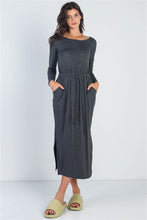 Load image into Gallery viewer, Midi Sleeve Basic Maxi Dress
