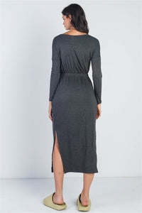 Midi Sleeve Basic Maxi Dress
