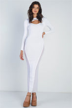 Load image into Gallery viewer, Cutout Bust Mesh Side Detail Long Sleeve Dress
