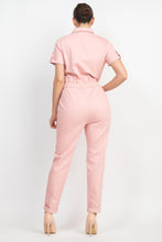 Load image into Gallery viewer, Collared Button-front Jumpsuit
