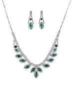 Load image into Gallery viewer, Rhinestone Marquise Wedding Necklace And Earring Set
