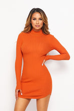 Load image into Gallery viewer, Knit Mock Neck Round Dress

