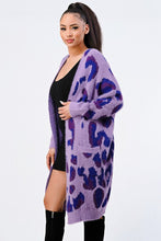 Load image into Gallery viewer, Leopard Angora Sweater Oversized Cardigan
