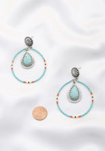 Load image into Gallery viewer, Rodeo western style stone earring
