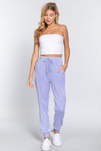 Load image into Gallery viewer, Waist Elastic Velour Long Jogger Pants
