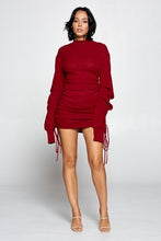 Load image into Gallery viewer, Solid Color Mock Neck Mini Bodycon Dress
