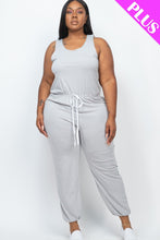 Load image into Gallery viewer, Plus Elasticized Waist Jogger Jumpsuit
