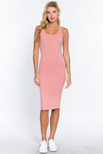 Load image into Gallery viewer, Racerback Sleeveless Midi Dress
