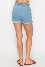 Load image into Gallery viewer, Belted Paperbag Denim Shorts
